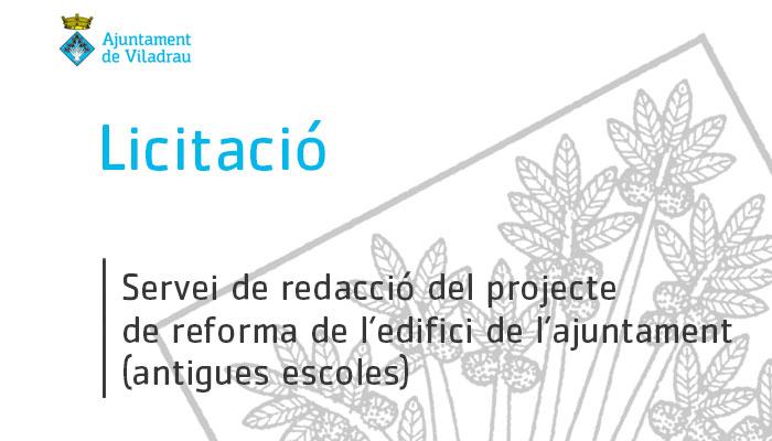 Viladrau - Licitació pel servei de redacció del projecte de reforma de l