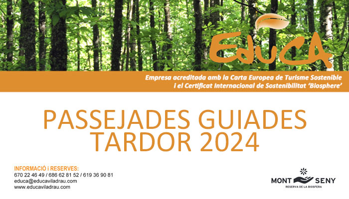 Passejades guiades Tardor 2024 d’EduCA Viladrau